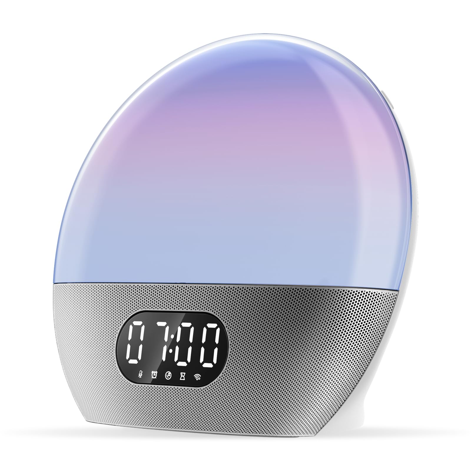 wiim-wake-up-light-sveglia-alba-con-alexa-argento-lucido image 1