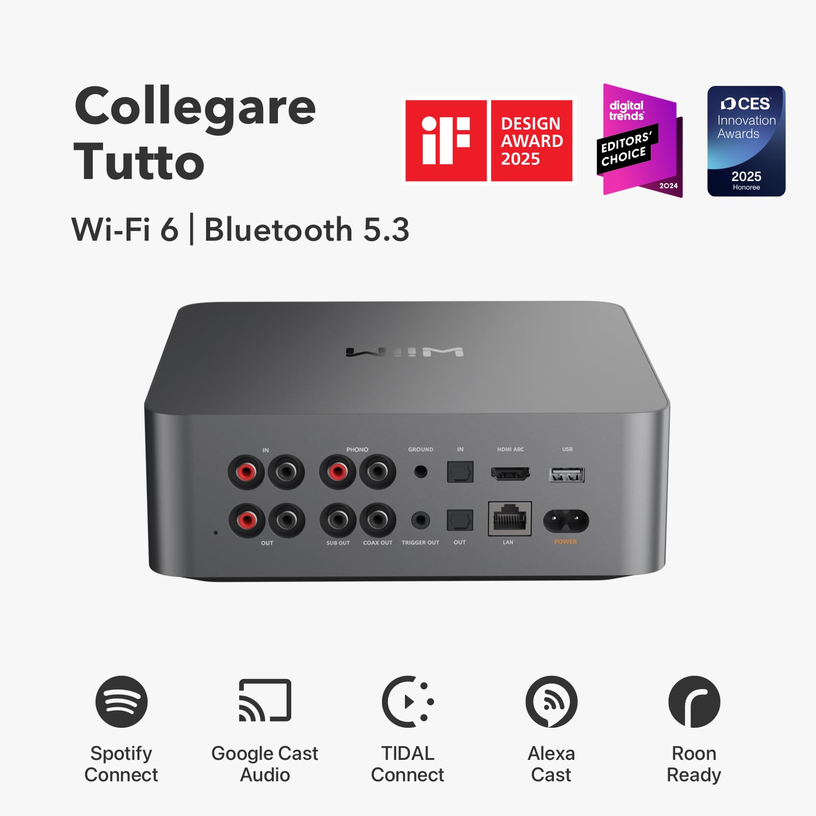 wiim-ultra-streamer-musicale-hi-res-con-touchscreen-e-dac-ess-grigio image 2