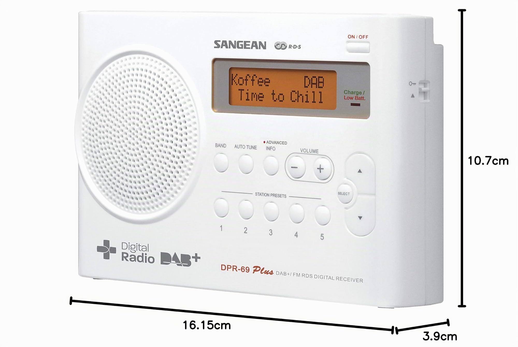 sangean-dpr-69-traveller-radio-portatile-dab-fm-bianca image 2
