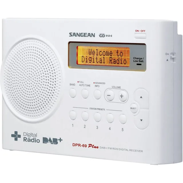 sangean-dpr-69-traveller-radio-portatile-dab-fm-bianca image 1